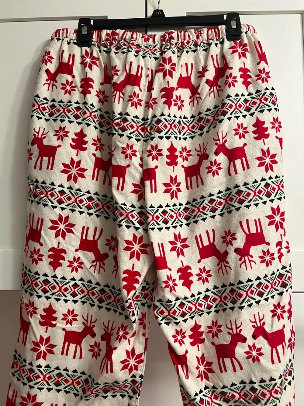 Hanna Andersson Red and Cream Reindeer Pajama Pants